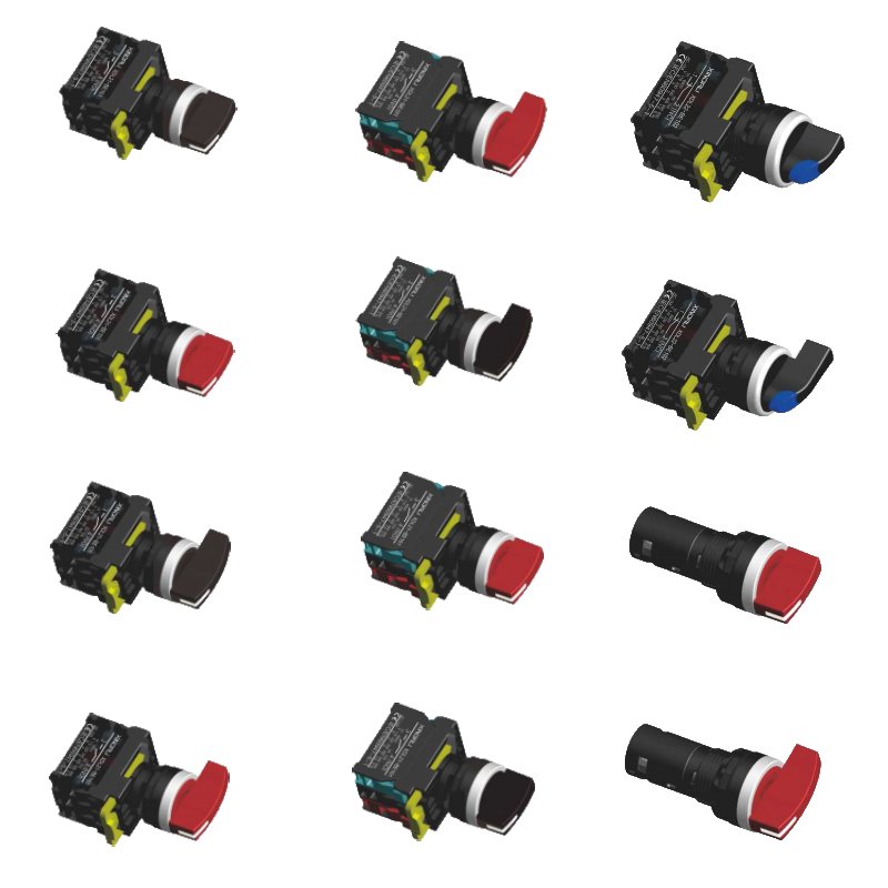 22mm XB2 1NO 2NO 1NO1NC 2/3 Position Self Locking Self Resetting Selector Knob Switch Rotary Switch Push Button Switch