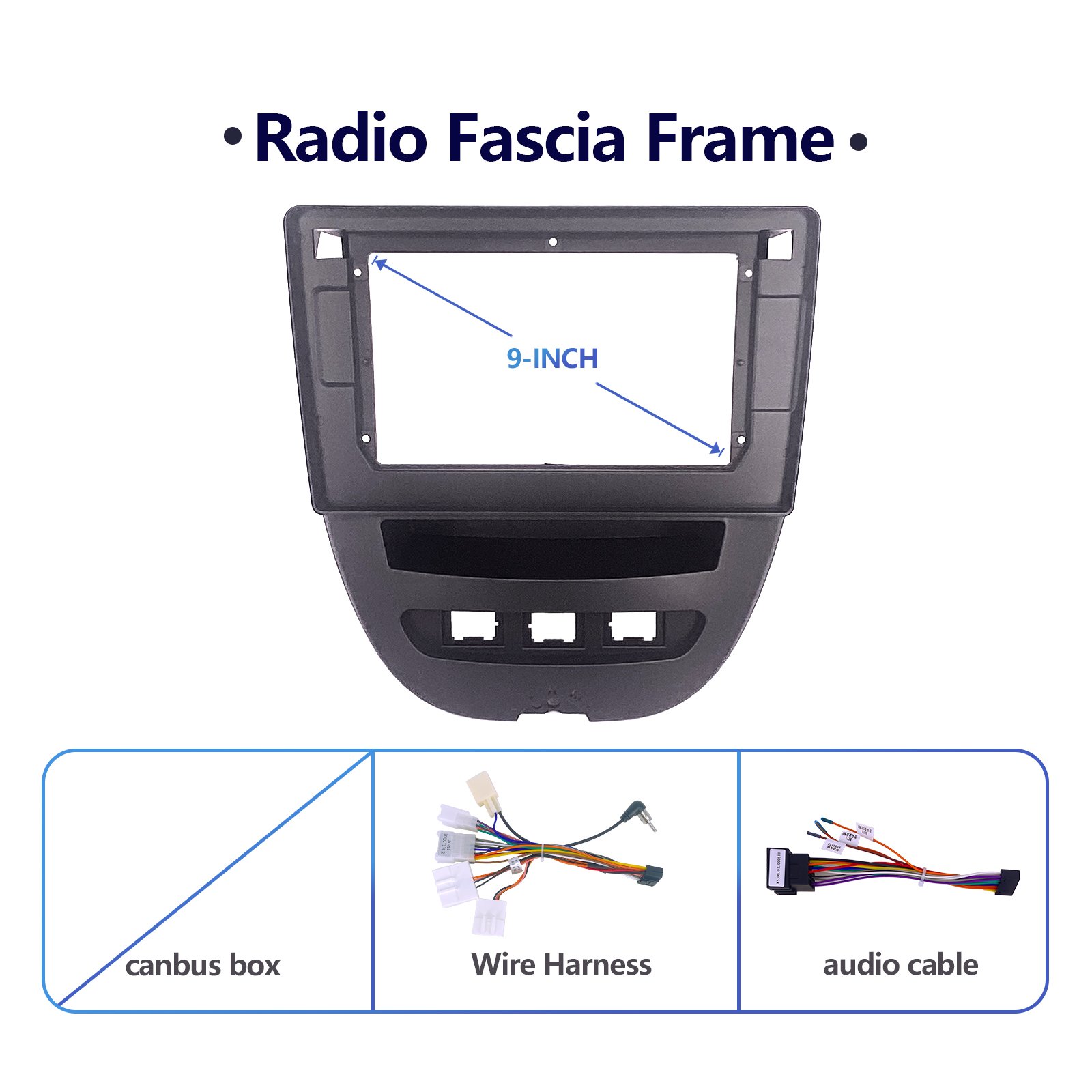 Good Price 9 Inch Frame Android Car for Toyota Aygo/Peugeot Dvd Player Radio Frame Kit Android Panel Fascia Frame