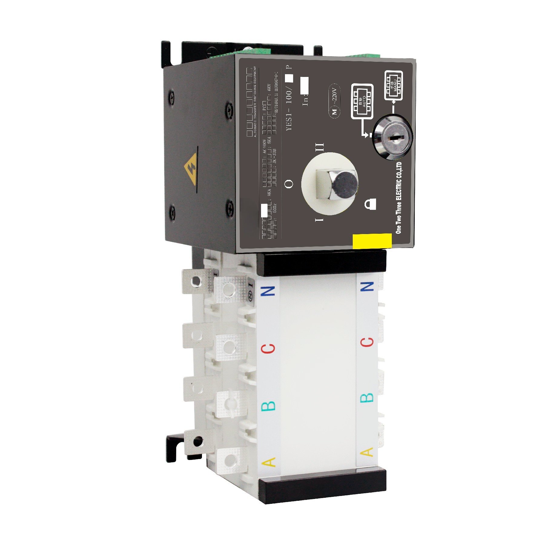 123 YUYE Three Phase Four Phase 16A 20A 25A 32A 40A 50A 63A 80A 100A Auto Type ATS Automatic Transfer Switch for Generator