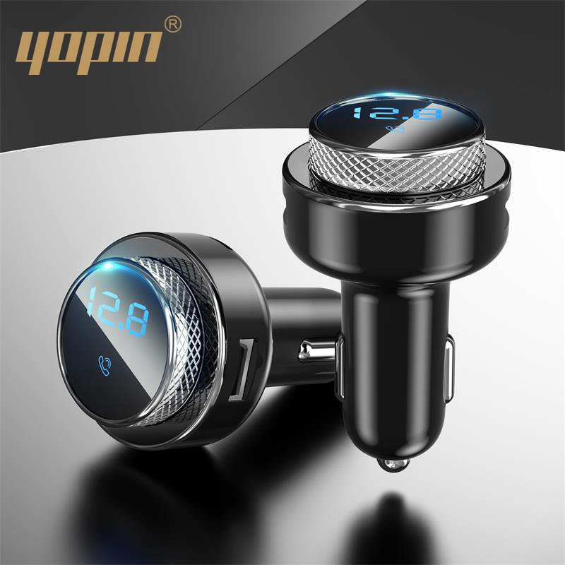 Handsfree Call Car Kit Wireless Bluetooth FM Transmitter Radio Receiver Mp3 Audio Music Stereo Adapter Dual USB Port Car Charger