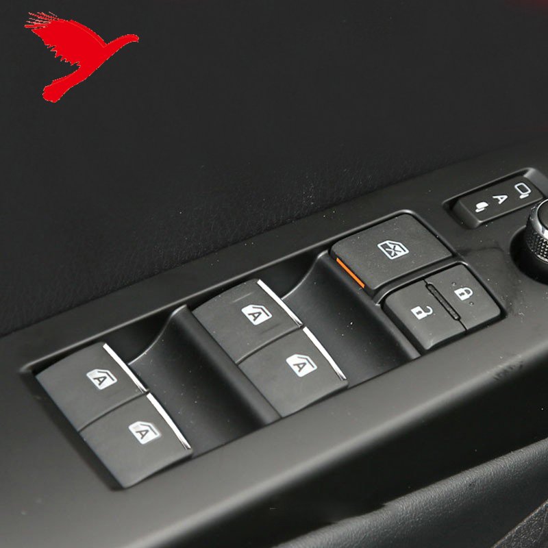 Black Power Window Lift Controller LED Switches Replacements Kit for Toyota Tacoma 2016-2023