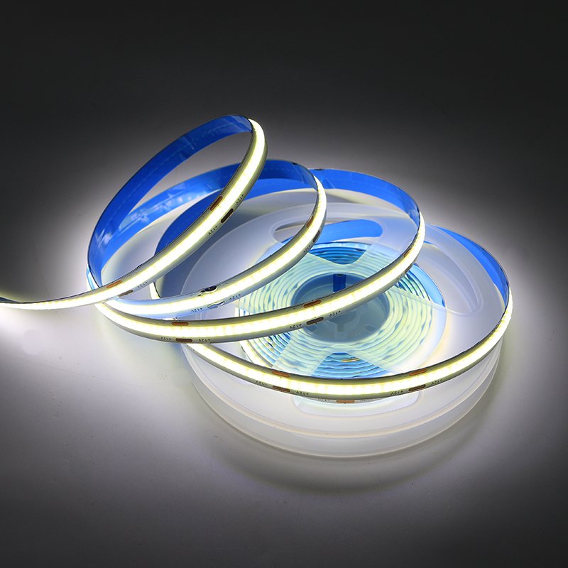 Color Consistence 258 Chips/m COB Led Strip 8mm PCB Width 10W/M Flexible COB/FOB LED Strip Kit