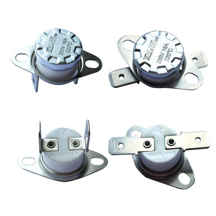 High Precision 125 Degree Normally Close KSD301 Bimetal Thermostat 10A for Refrigerator