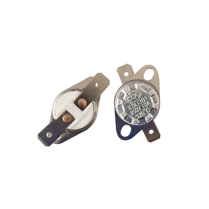 High Precision 125 Degree Normally Close KSD301 Bimetal Thermostat 10A for Refrigerator