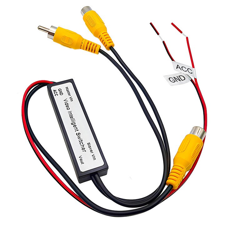 2 AV Input to 1 Output Channel Intelligent Switcher RCA Video Auto Switching Line for Car DVD Camera Monitor Video Switcher