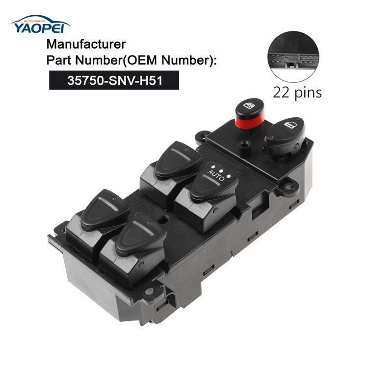 Car Electric Master Power Door Window Switch 35750-SNV-H51 for Honda Civic 2006-2010 RHD