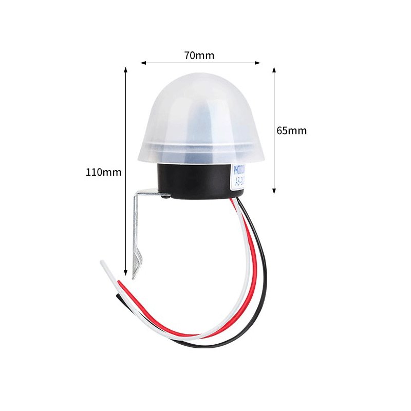 Sensitive Auto Three-wire Photo Switch on Off Photocell Street Light Switch AC 220V 10A Electronic Photoswitch Sensor Switch