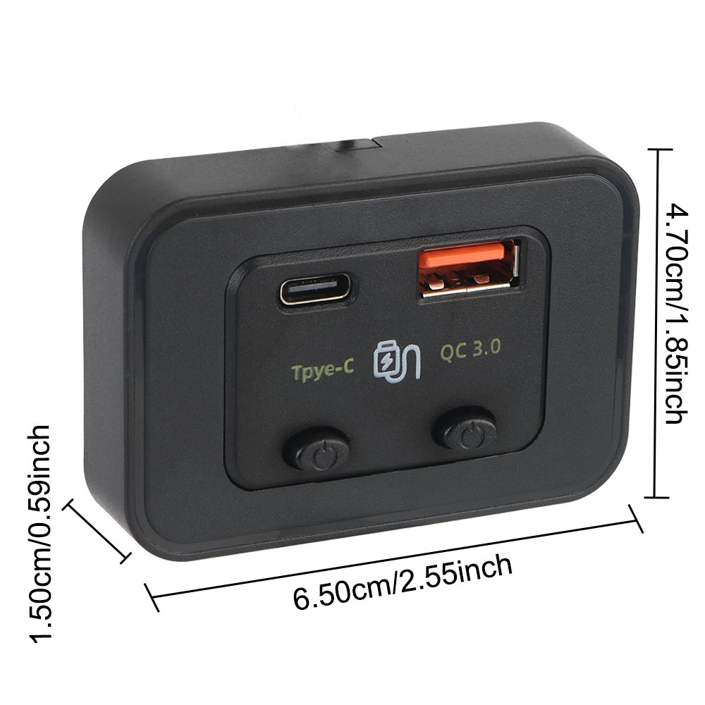 Car Fast Charger 12V/24V Dustproof Waterproof Cover Phone Charger for Car RV Home Camper Caravans Auto Adapter Accessories