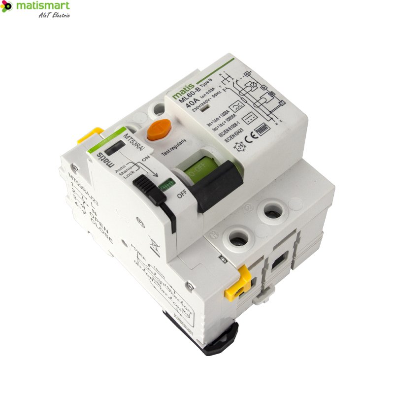 MT53RAJ Auto Recloser with 2P Type B RCCB RCD Automatic Reset Circuit Breaker for Ev Charger