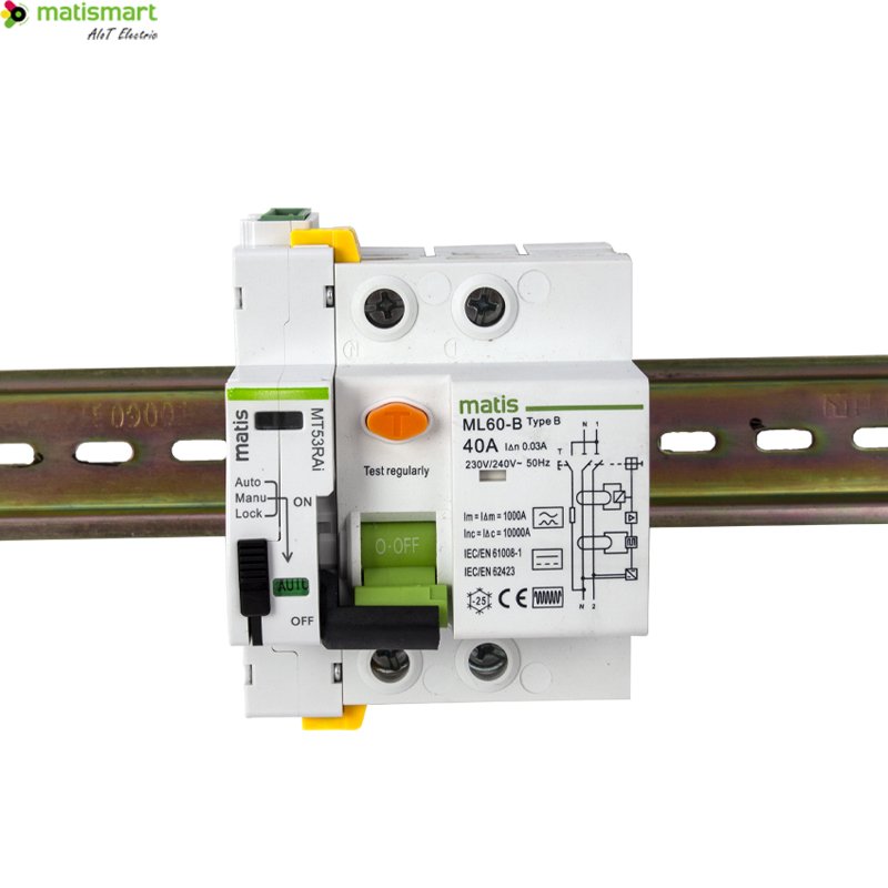 MT53RAJ Auto Recloser with 2P Type B RCCB RCD Automatic Reset Circuit Breaker for Ev Charger