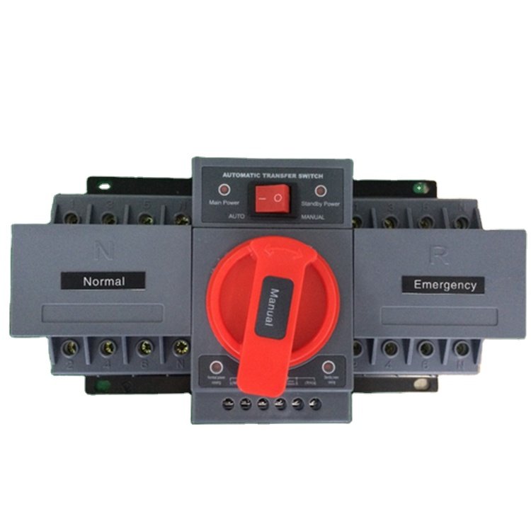 Yuye 220v Circuit Breaker Type Auto Automatic Transfer 3P/4P MCB Type Changeover Switch for Power Generator with Ats Controller