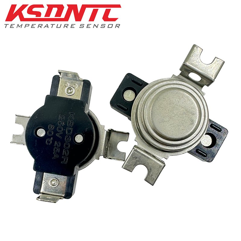 High Standard Customized KSD302 25A 250V Auto Reset Bimetal Thermostat Thermal Switch Temperature Controller