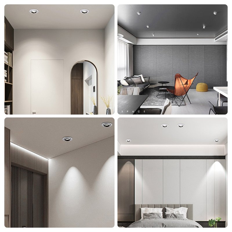 Recessed 10W 15W 25W 30W Full Aluminum COB Adjustasble Spotlight Retractable Commercial Led Down Light