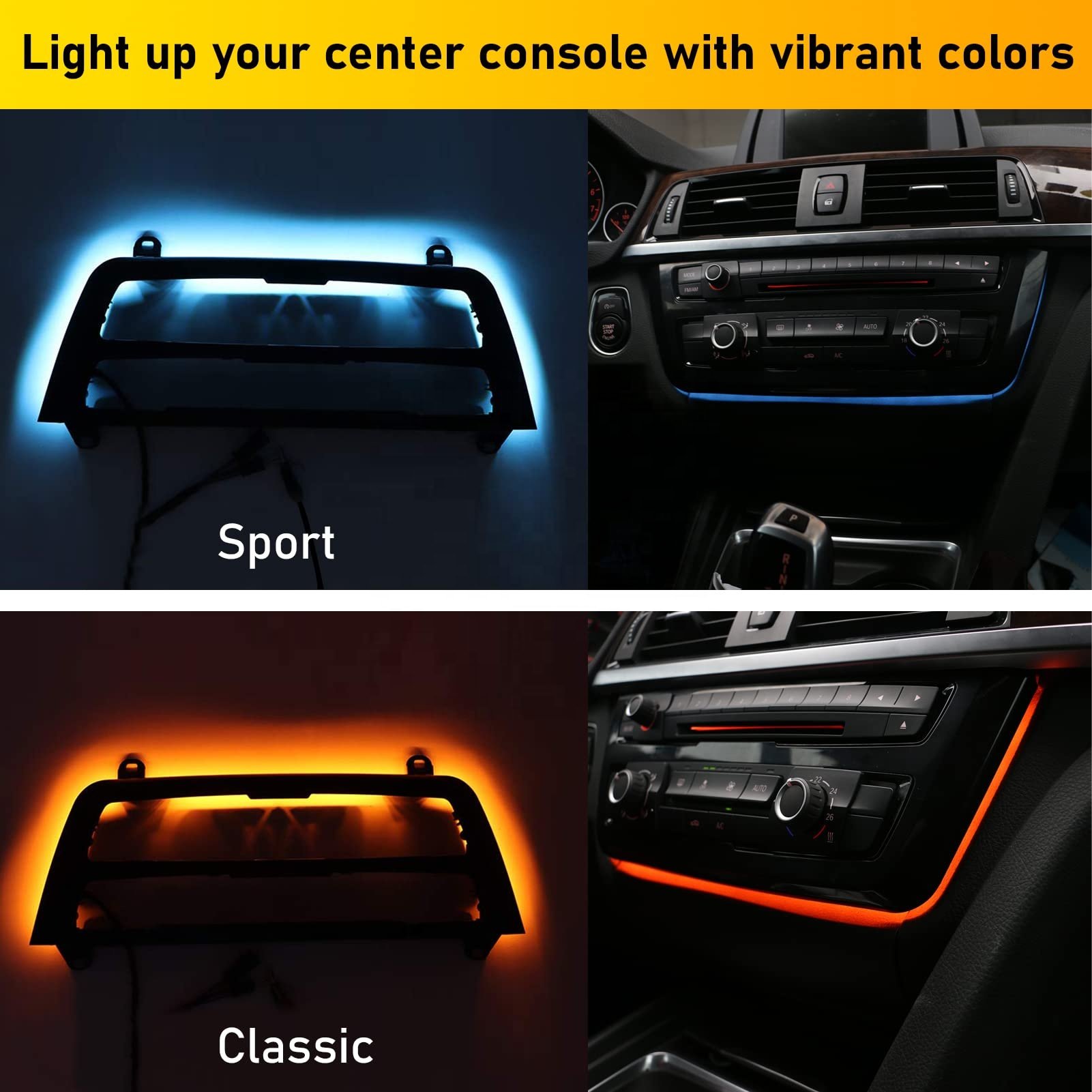 LED AC Panel Center Console Ambient Light for BMW F30 F31 F32 F33 F34 F35 F36 F80 F81 F82 F83 F84