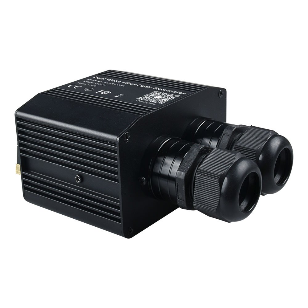 DC12V 16W CCT Dual White Double Head Twinkle Fiber Optic Illuminator Car Roof Starry Sky LED Light Engine With APP /Remote