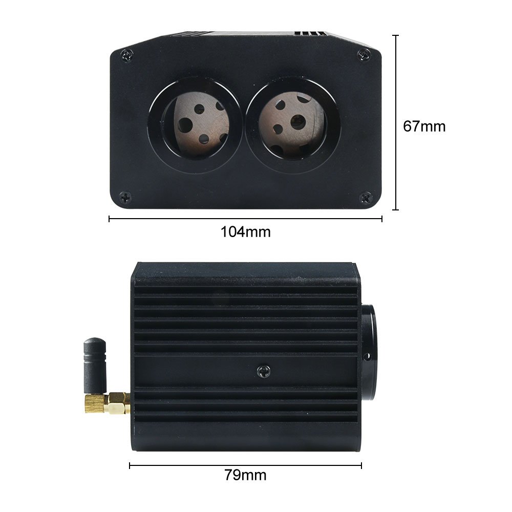 DC12V 16W CCT Dual White Double Head Twinkle Fiber Optic Illuminator Car Roof Starry Sky LED Light Engine With APP /Remote