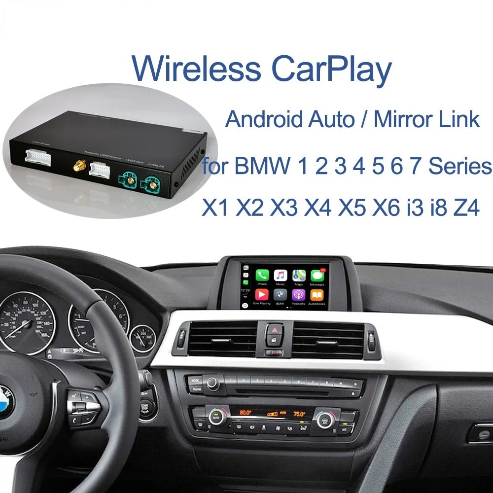 2024 New Android Auto Mirror Link AirPlay CarPlay Autolink Wireless CarPlay for BMW I3 I01 EVO System 2017 -2020