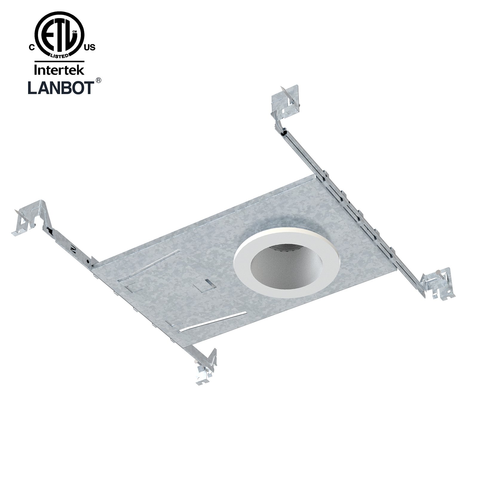 Lanbot ETL 2 Inch Round Shape Anti Glare Spot COB Light LED Baffle Downlight, Type IC, Airtight, Remodel/NC