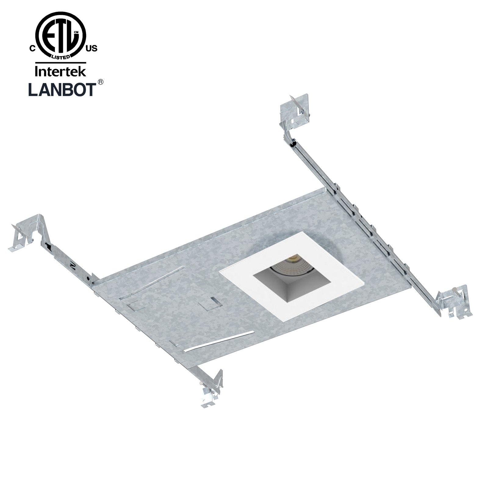 Lanbot ETL 2 Inch Round Shape Anti Glare Spot COB Light LED Baffle Downlight, Type IC, Airtight, Remodel/NC