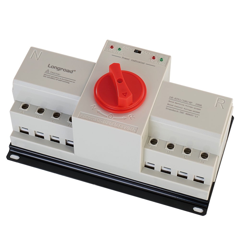 PC Class Mini ATS 6A 10A 16A 25A 32A 40A 50A 63A for Solar System CB Grade ATS 2P 4Poles Dual Power Automatic Transfer Switch