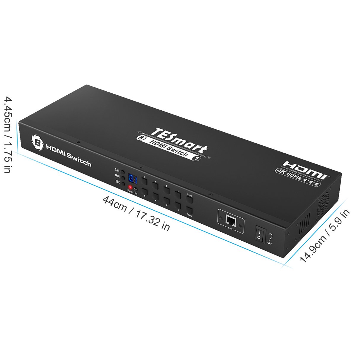 TESmart High Quality Video HDMI Switch 8 Input 1 Output 4K 60HZ HDMI Switcher