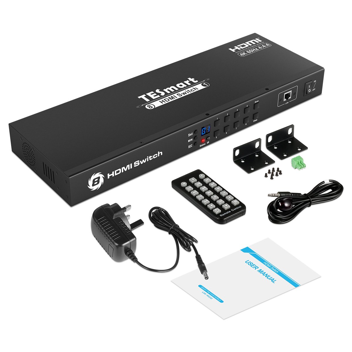 TESmart High Quality Video HDMI Switch 8 Input 1 Output 4K 60HZ HDMI Switcher