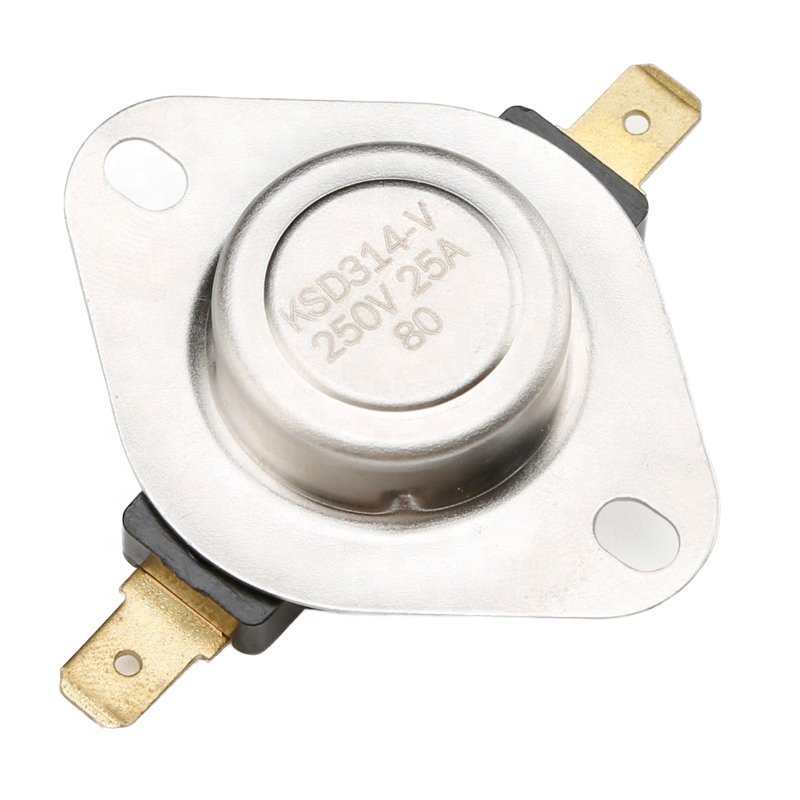KSD314 25A 45A Auto Manual Reset Thermal Protector Temperature Cutoff Switch Bimetal Disc Thermostat for Dryer Washing Machine