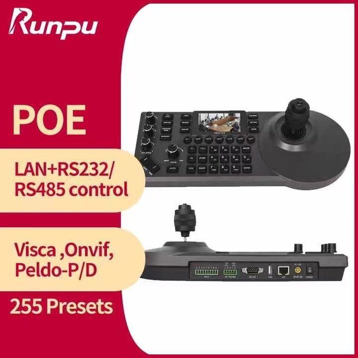 USD1500 Free Ship Kit G430=4pcs 4K 30X PTZ Conference Camera H DMI LAN USB POE AI Auto Tracking+a Pcs IP Controller+poe Switch