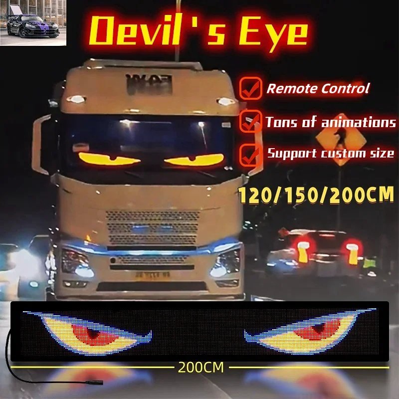 Hot Selling 70x173mm Flexible Pixel Display Screen Bluetooth APP Control LED Car Window Sticker Sign Matrix Panel
