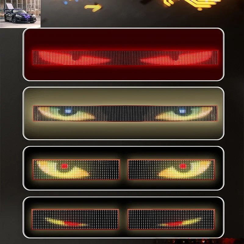 Hot Selling 70x173mm Flexible Pixel Display Screen Bluetooth APP Control LED Car Window Sticker Sign Matrix Panel