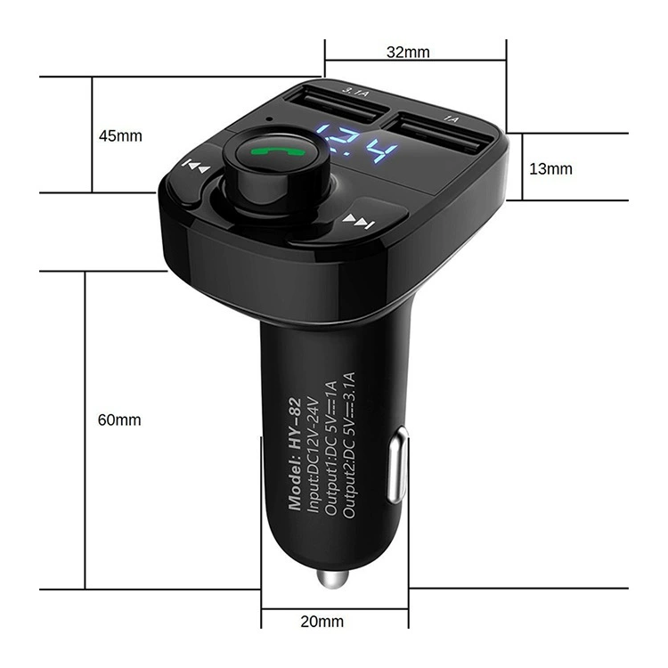 New 15W Wireless Car Charger Bluetooth MP3 Player with Hands-Free Car FM Insert Machine Car MP3