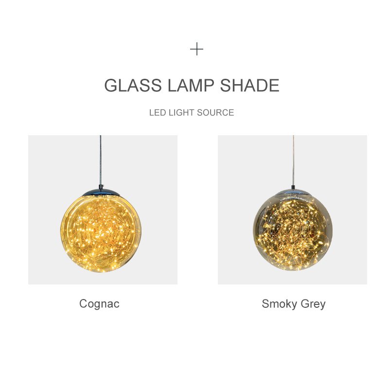 Staircase Ceiling Lamp Glass Ball Aluminum Wire Led Chandelier Indoor Villa Living Room Restaurant Star Effect Pendant Lighting