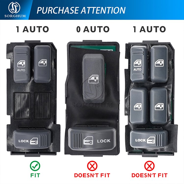 Sorghum 15151356 19244656 Driver Side Electric Master Power Window Switch for Chevrolet GMC C1500 C2500 C3500 K1500 K2500