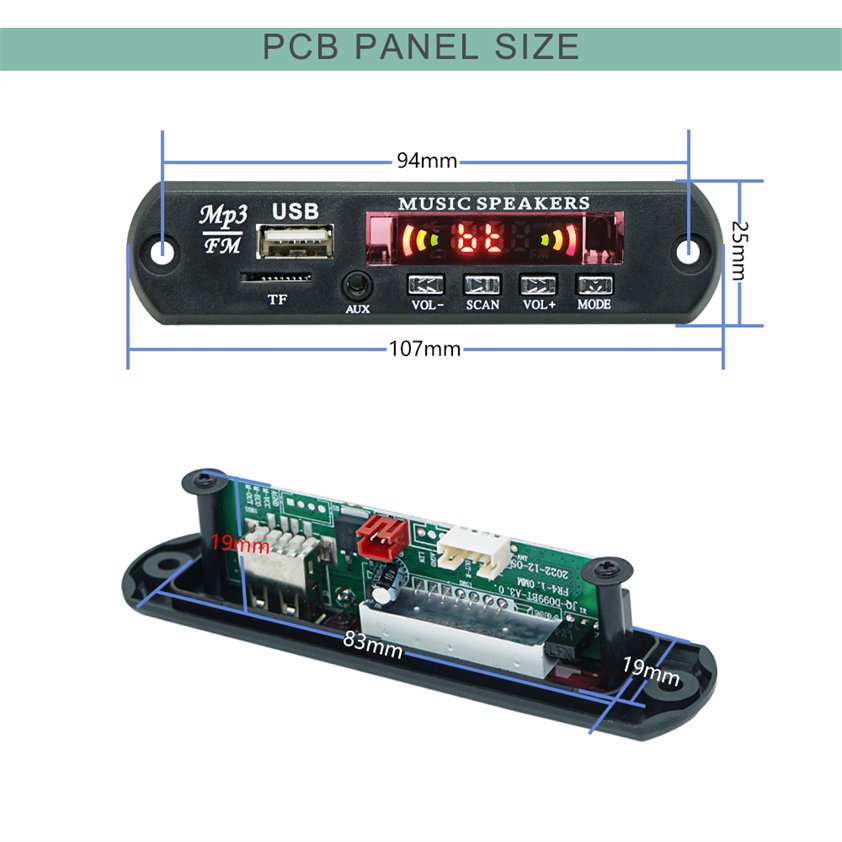 MP3 Player Music Bluetooth Car Kit Bluetooth MP3 Board Audio Module 12V