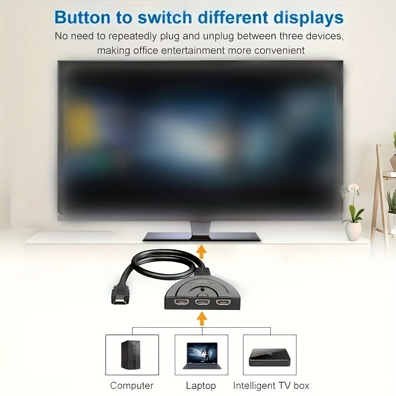 4K HDMI Switch KVM Splitter 4K 2K 3D 3 Port 3 Input 1 Output VIdeo Switcher HUB 1080P for DVD HDTV Xbox PS3 PS4