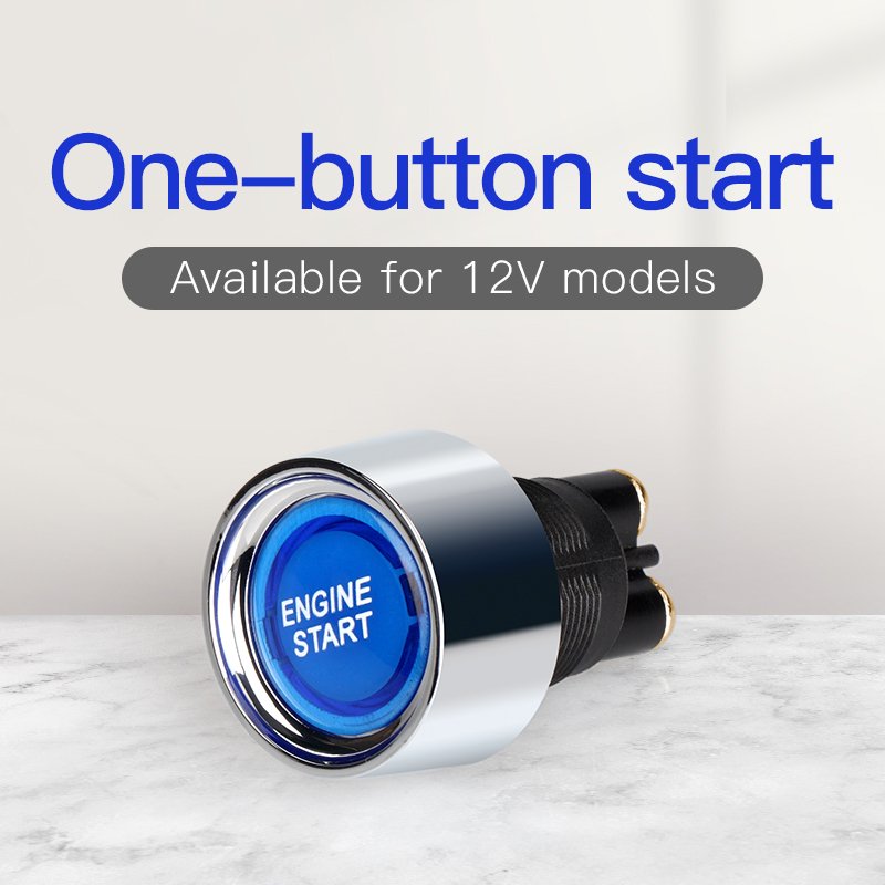 Dc 12V On/Off Red Led Light Car Vehicle Truck Race Push Switch Button Start Engine Starter Switch Car