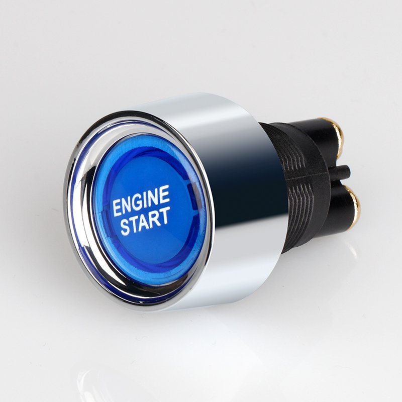Dc 12V On/Off Red Led Light Car Vehicle Truck Race Push Switch Button Start Engine Starter Switch Car