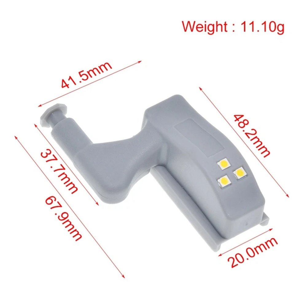 Universal Inner Hinge Led Sensor Lamp 0.3w Cabinet Wardrobe Cupboard Door 3 Leds Night Light Auto Switch On/off Bulb