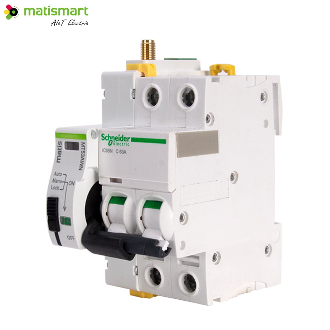 Matismart Wifi Smart Circuit Breaker Iot Mqtt Smart Breaker with Wifi 30amp Tuya with Metering Wifi Smart Circuit Breaker Switch