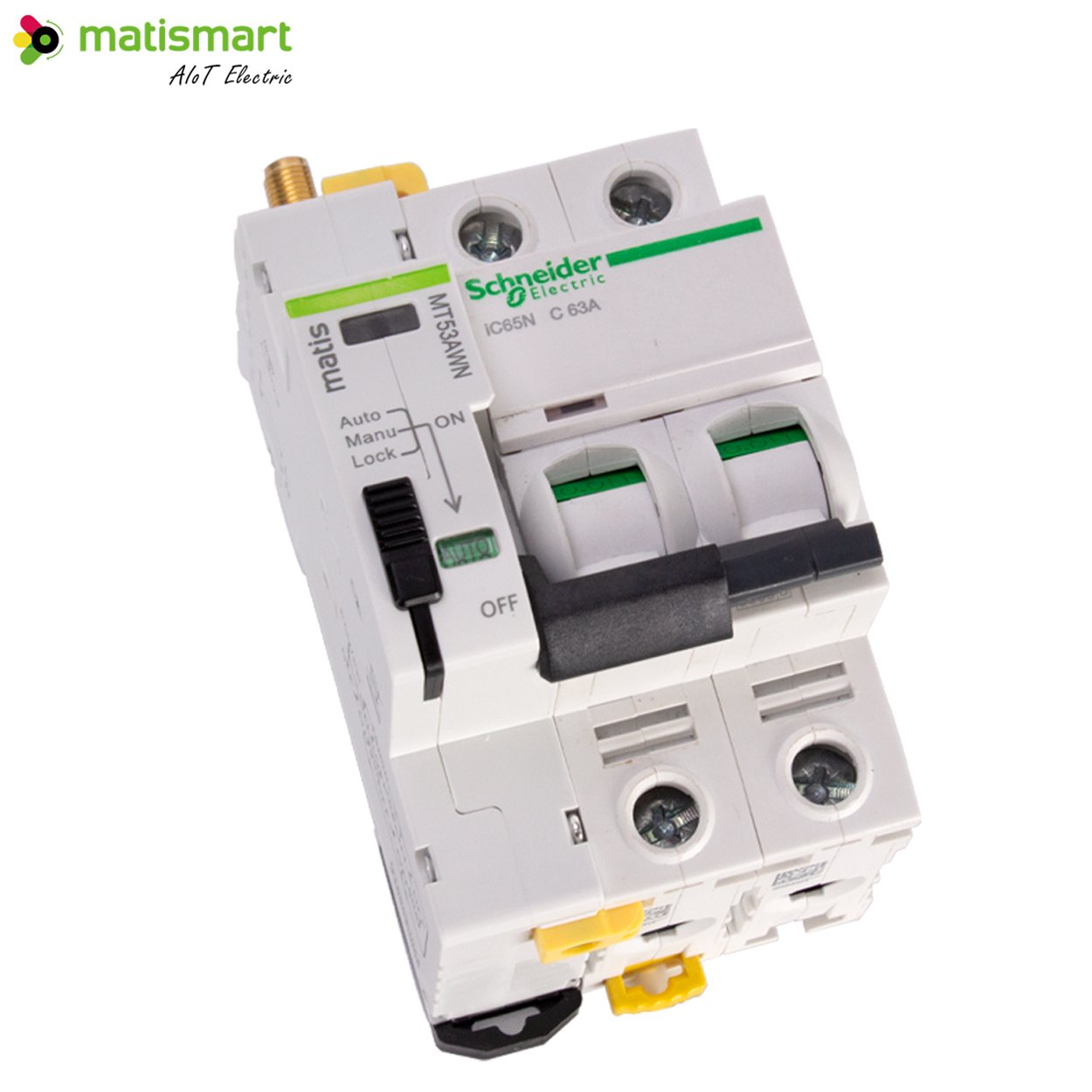 Matismart Wifi Smart Circuit Breaker Iot Mqtt Smart Breaker with Wifi 30amp Tuya with Metering Wifi Smart Circuit Breaker Switch