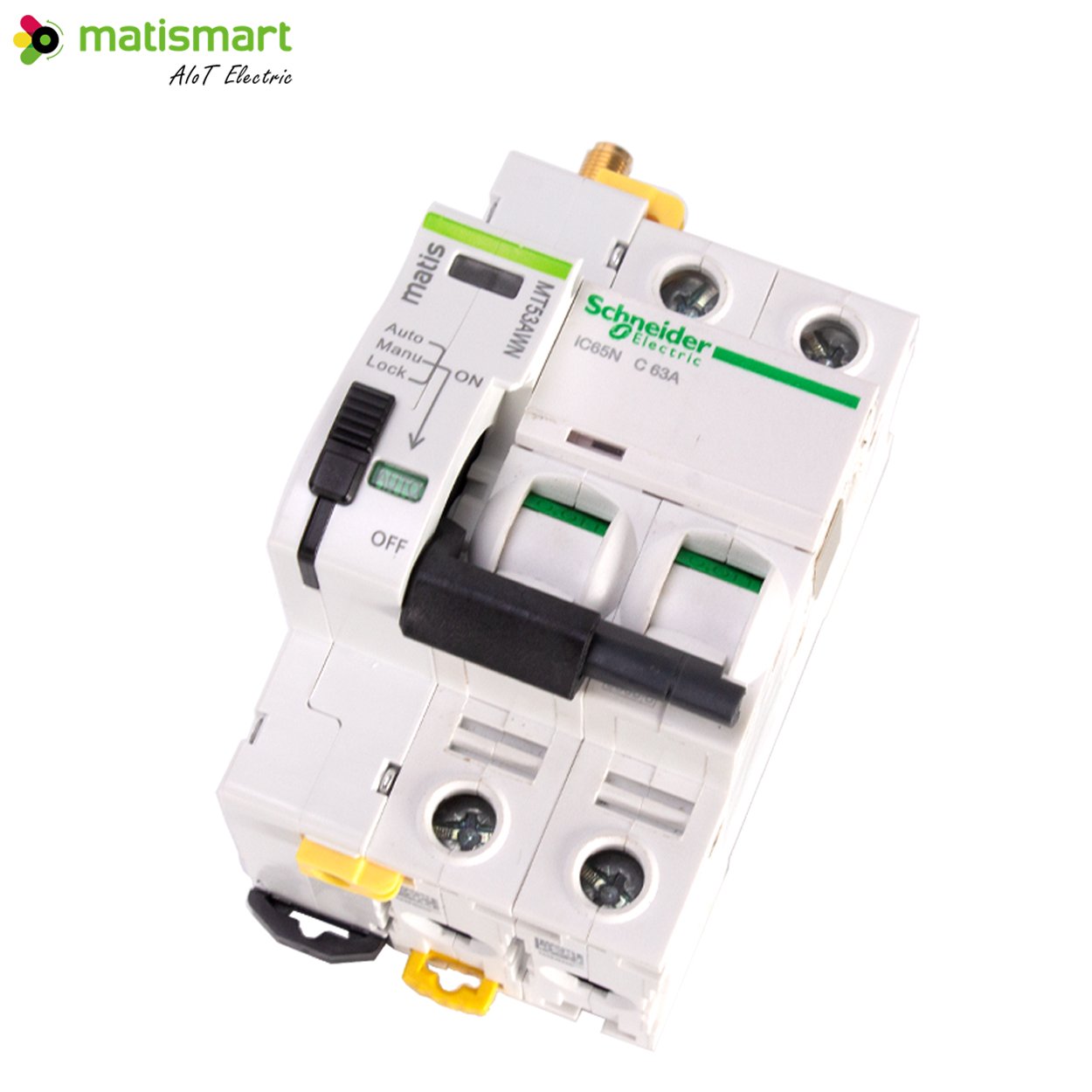 Matismart Wifi Smart Circuit Breaker Iot Mqtt Smart Breaker with Wifi 30amp Tuya with Metering Wifi Smart Circuit Breaker Switch