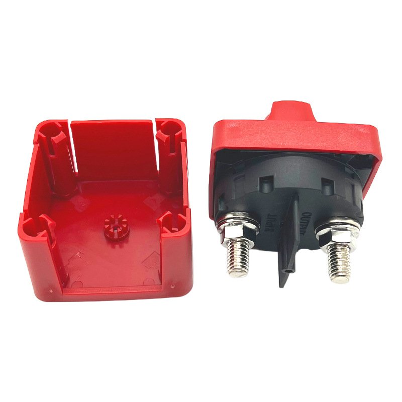 6006 M-Series Battery Switch 300A 48V DC MAX Power Switch for Selector Single Circuit On/Off Marine Boat (Red) Power-off Switch