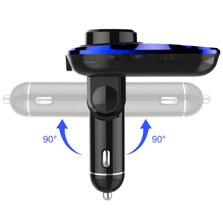 Bluetooth-compatible-compatible Car Kit Handsfree FM Transmitter Modulator With Dual USB Car Charger Car Audio MP3 Player