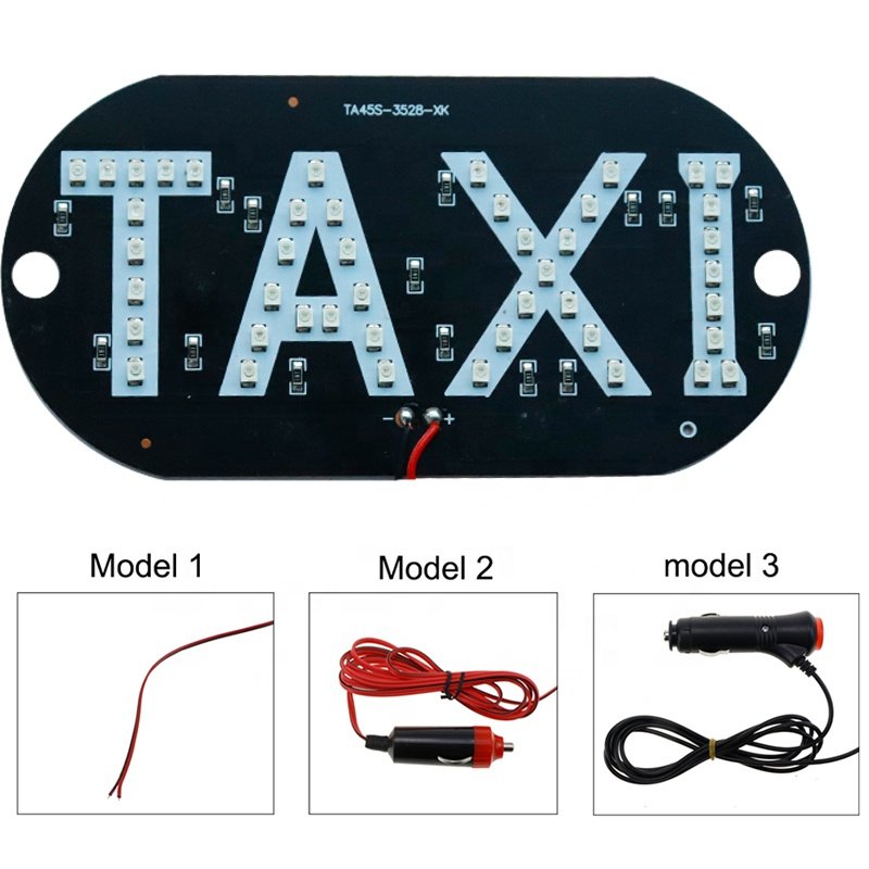 DC 12V Taxi Led Car Windscreen Cab Indicator Lamps Sign Blue LED Windshield Taxi Lighting Lamp Source Auto Inside Signal Lights