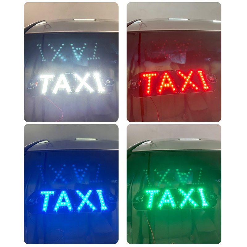 DC 12V Taxi Led Car Windscreen Cab Indicator Lamps Sign Blue LED Windshield Taxi Lighting Lamp Source Auto Inside Signal Lights