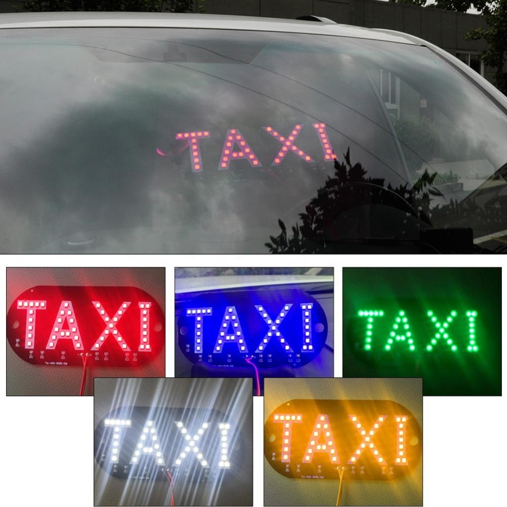 DC 12V Taxi Led Car Windscreen Cab Indicator Lamps Sign Blue LED Windshield Taxi Lighting Lamp Source Auto Inside Signal Lights