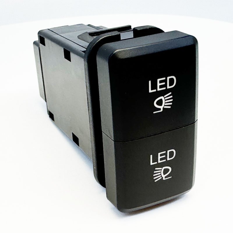 39MM*21MM 12V LED1 LED2 Car Fog Light Switch Toyota Dual Button Switch for Land Cruiser FJ Cruiser HIACE HILUX