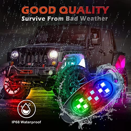 Multi Color Chasing Neon Light Kit with Application/remote Control and Music Mode Rock Lights