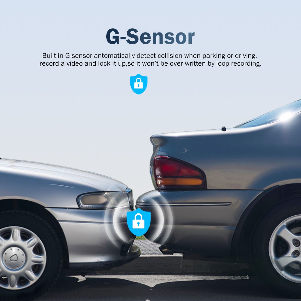 2K Dual Lens DashCam WIFI CPU NT96565 150° Wide Angle EACHPAI V6 Loop Recording & Supper Capacitor & 24 Hours Park Mode