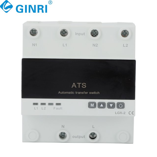 63A 100A 2P 220V Over and Under Voltage protection Ats Changeover Switch with Digital Display